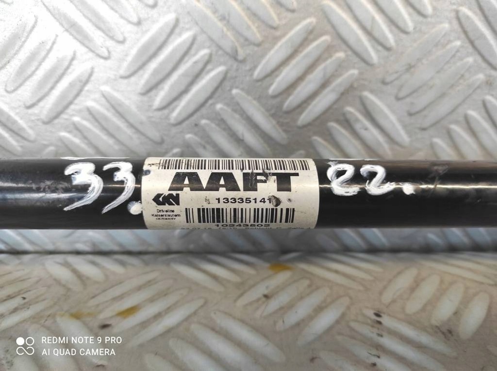 фото №7, Приводной вал приводная передняя правая 13335141 aaft opel astra iv j 1.6 b16xer
