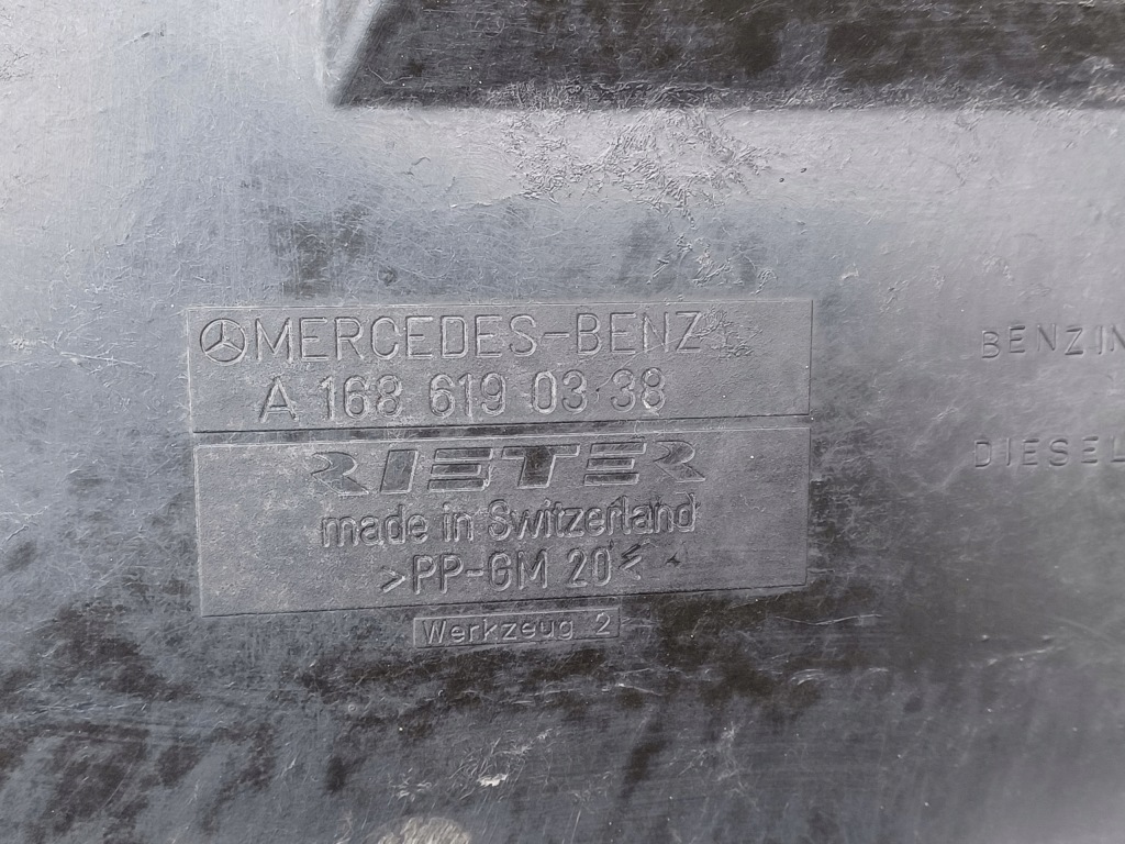 Защита нижняя глушителя a-klasa w168 1,7d a1686190338 с Разборки
