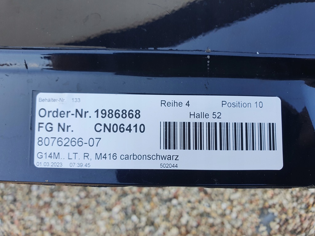 фото №5, Молдинг порог правая bmw 8 g14 g15 m-pakiet rok18-