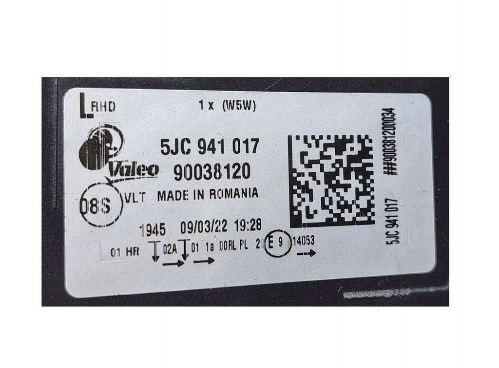 фото №5, Skoda rapid 2012- лампа фара ліва лівий перед 5jc941017