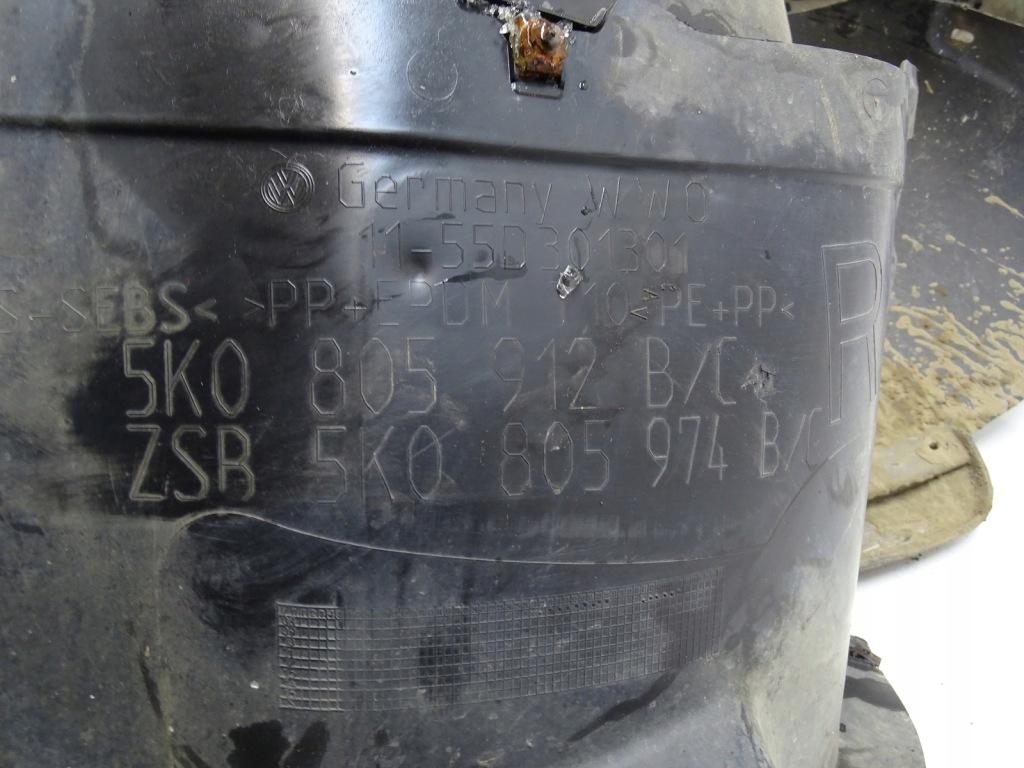фото №7, Підкрилок правий перед передні vw golf vi 5d 5k0805978