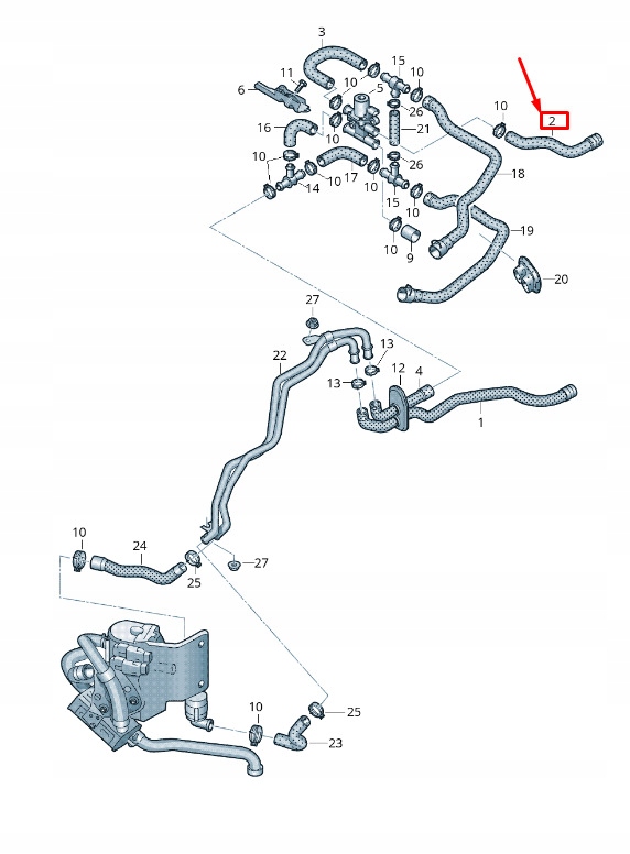 фото №1, Audi a5 sportback 8t радиатор охлаждающая жидкость return шланг 8k1265373b original
