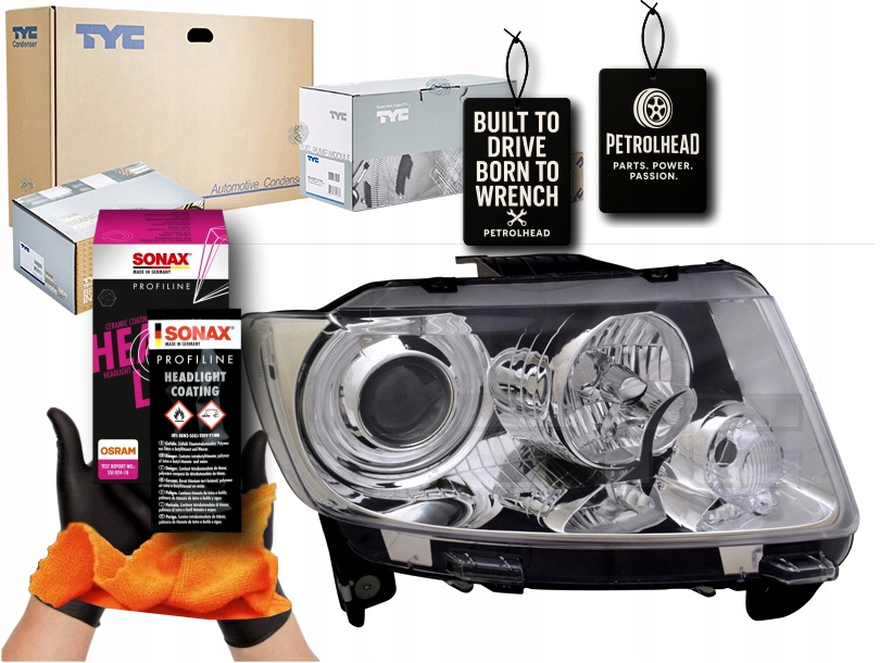 фото №1, Фара p jeep compass grand cherokee iv wk2 10.10- #petrolhead pro+ kit8