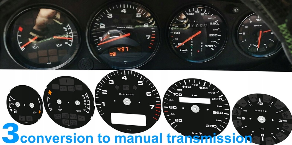 фото №9, Porsche 911 964 гальмівні диски спідометра прилади mph na kmh