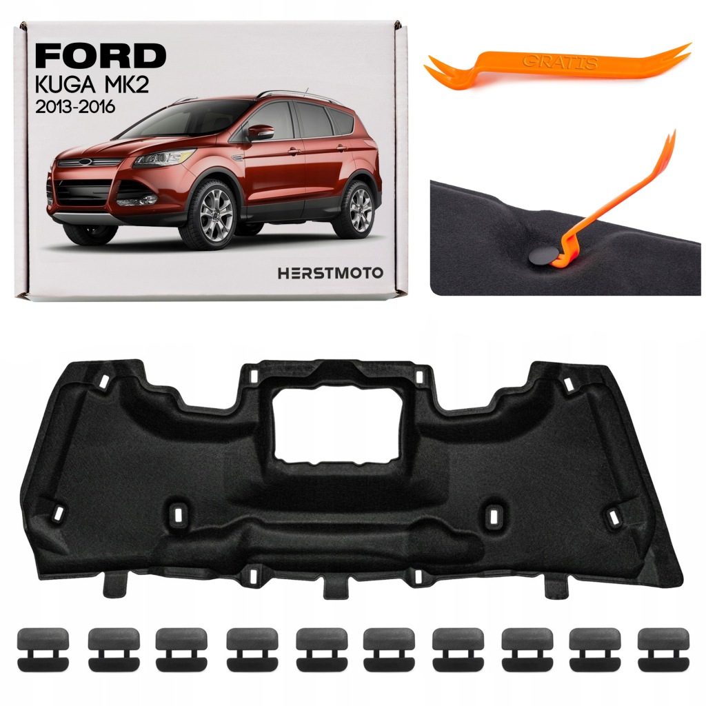 Купити Ford kuga mk2 2 2013-2016 шумоізоляція капот cv44s16746ab + кліпси