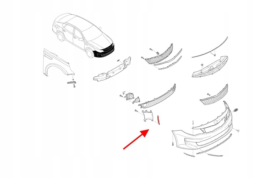 фото №3, Kia optima jf ratka впуск воздуха бампера правая
