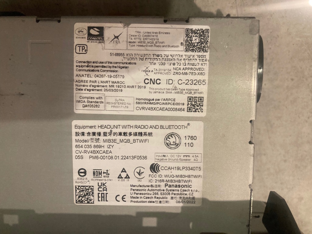 фото №4, Skoda scala 654 радио mib3 mqb btwifi 654035869h