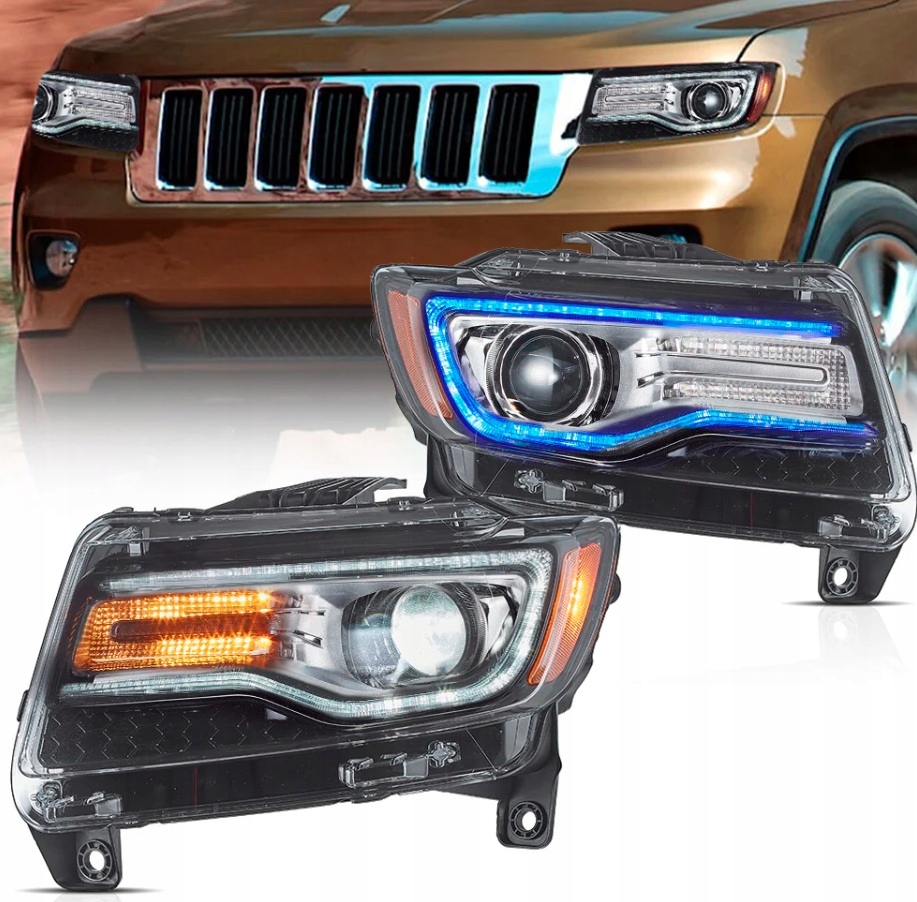 Купить Фара фонари full led drl европа  vland хром jeep grand cherokee wk2 2011-2013