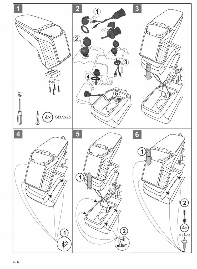 фото №7, Подлокотник с адаптер do ford fiesta vii, 2017-2023, arm2-black