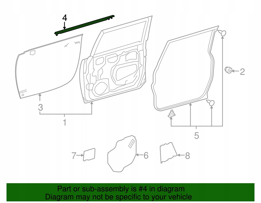фото №6, Toyota fj cruiser 2007 2014 левая дверные прокладка ремень оригинальный
