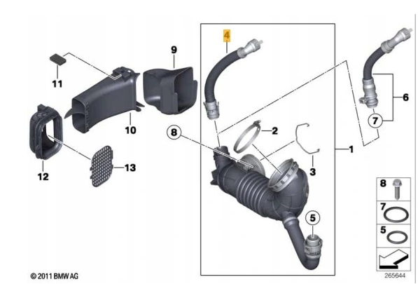 фото №4, Оригінальний номер bmw шланг трубка вентиляція картера 4 f32 f33 f36 b47 n47