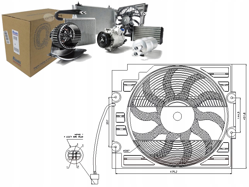 фото №14, Вентилятор радіатора bmw 5 e 39 95- 520 i 5 e 39