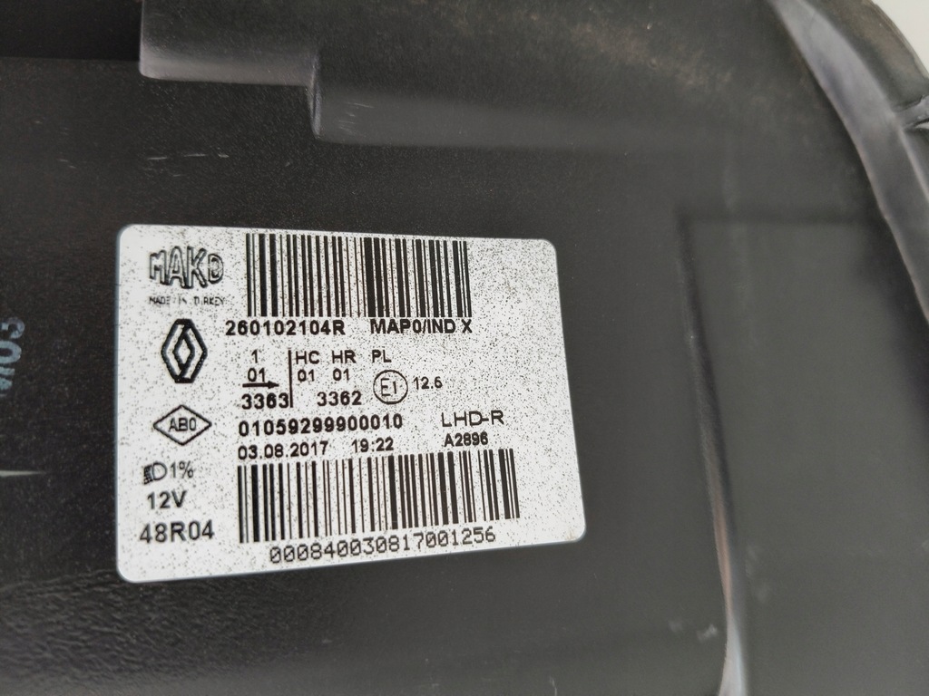 фото №9, Лампа права фара renault clio iv 12-