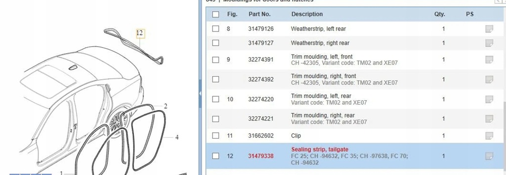 фото №5, Volvo s60 2019 уплотнители