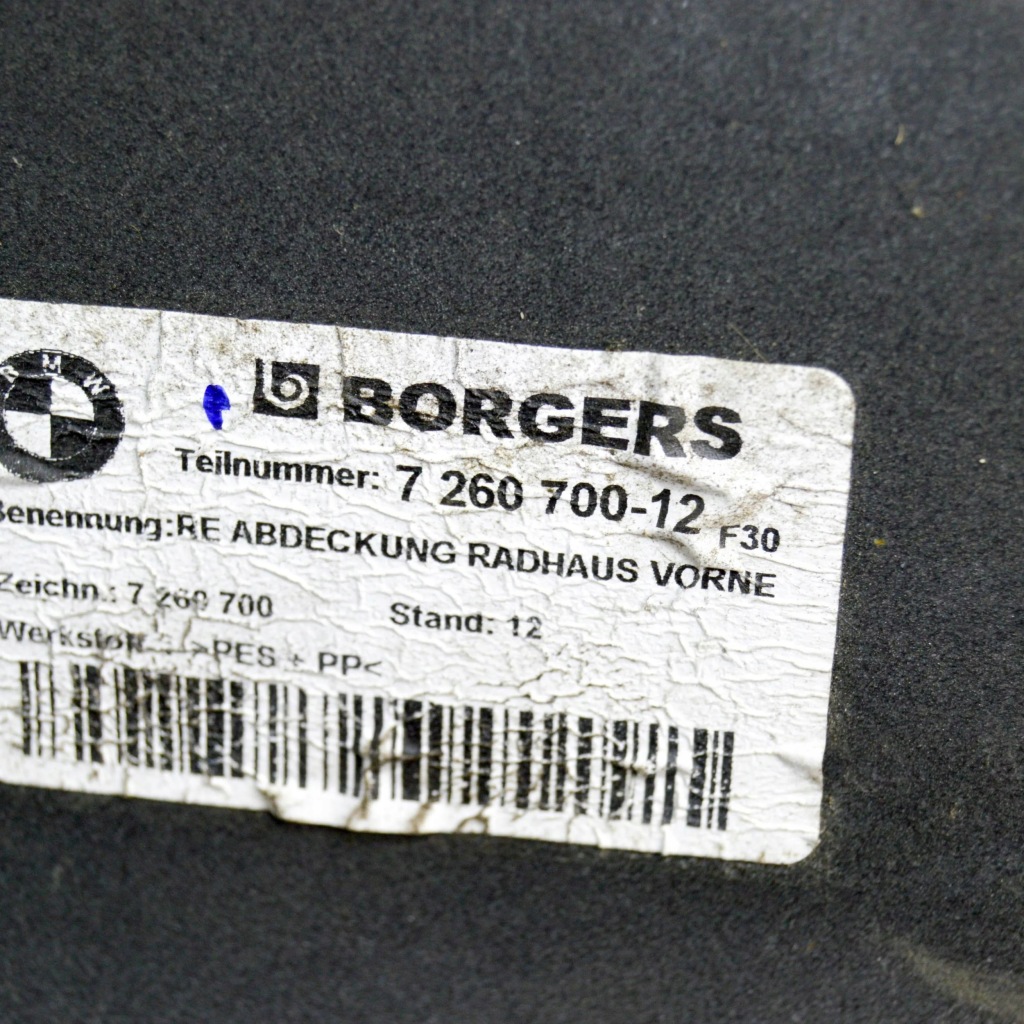 фото №7, Bmw 3 f30 f35 f31 2015 права сторона підкрилок передні