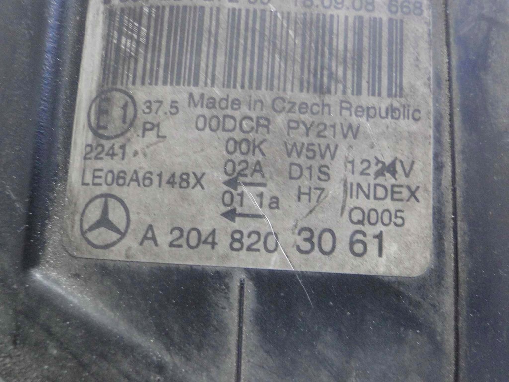 фото №14, Mercedes c klasa w204 204 лампа ксенон правая ксенон