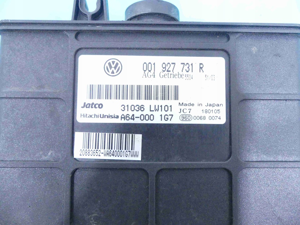 фото №6, Бортовой компьютер коробки ibiza iii 6l 001927731r 1.4 16v