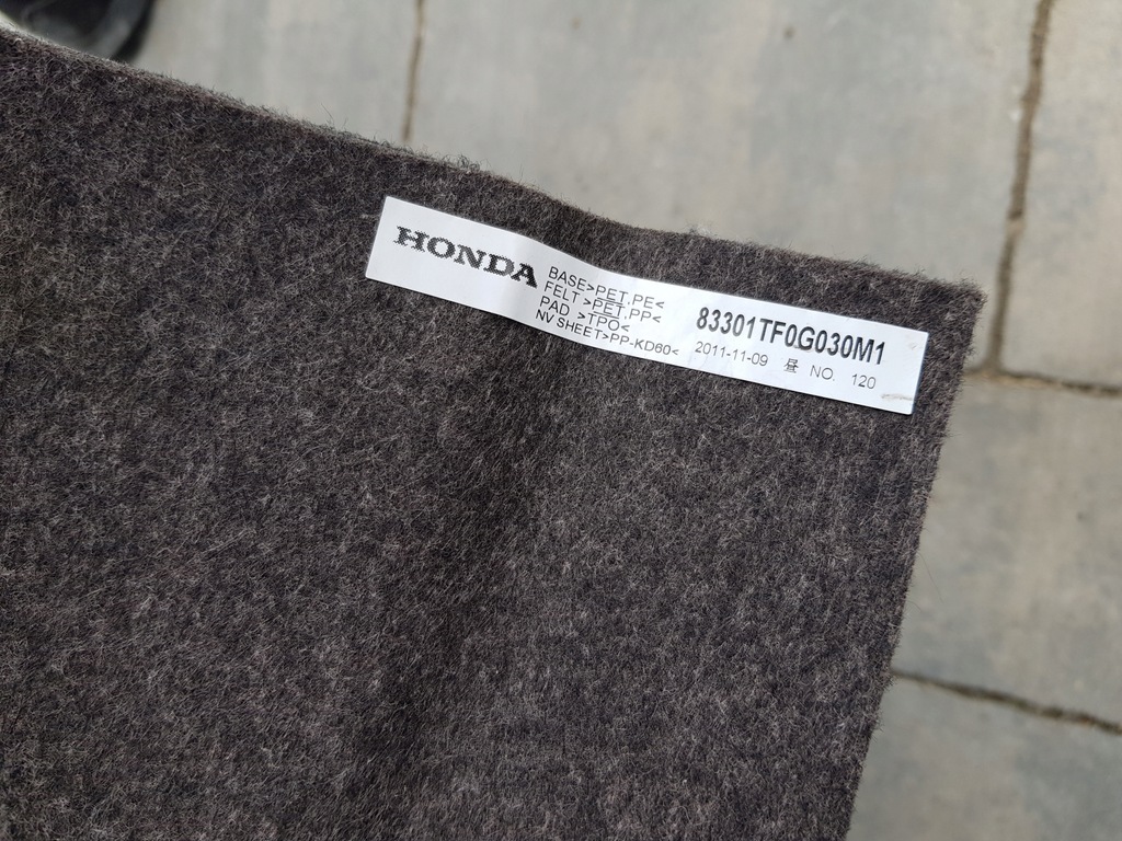 фото №7, Килимок обшивка салону honda jazz iii europa