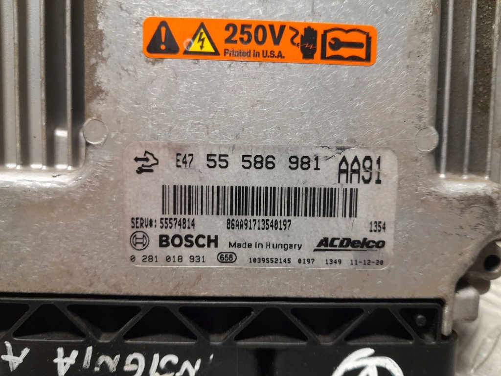 фото №7, Opel insignia a модуль блок управления бортовой компьютер двигателя 55586981