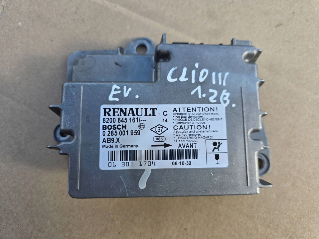 Купити Модуль датчик подушка безпеки renault clio 3 8200645161 0285001959