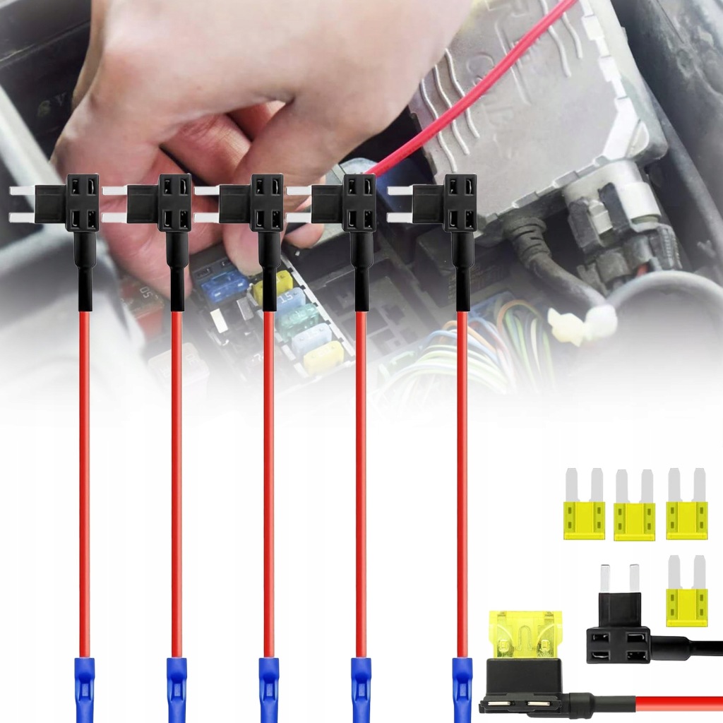 10x адаптер роз'єм запобіжник автомобільний bypass + 10x запобіжник 20a Зі Шроту
