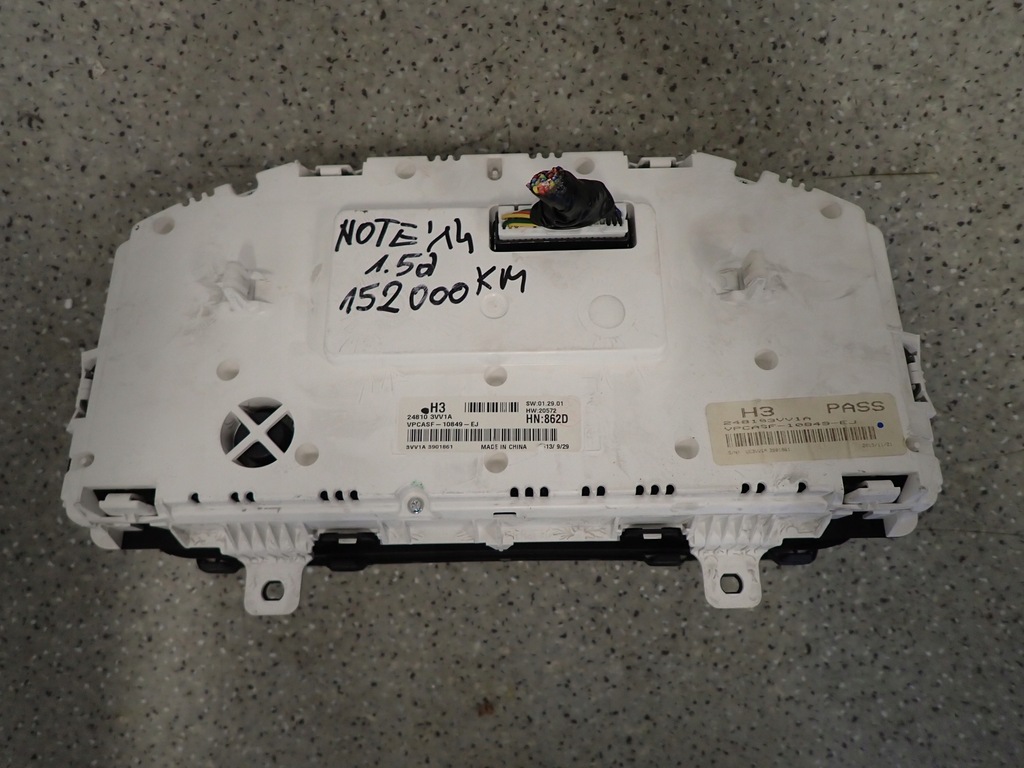 фото №5, Nissan note e12 12- приборы счетчик 1.5 dci 3vv1a