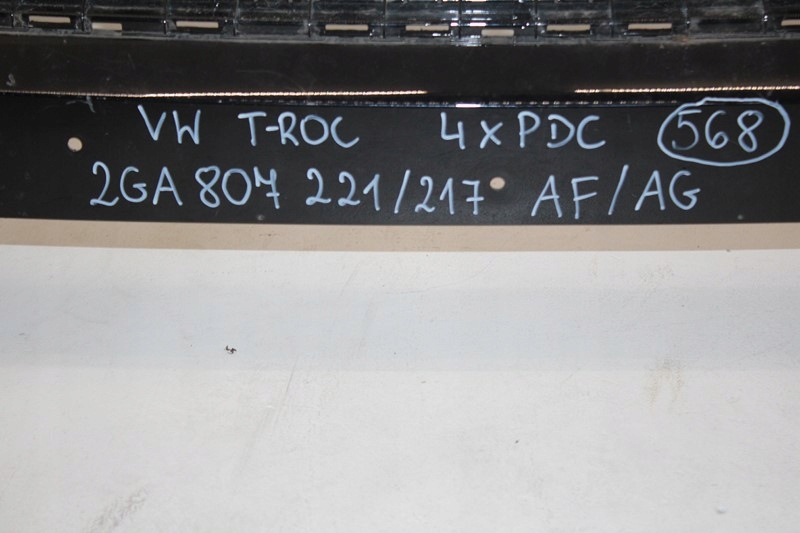 фото №4, Vw t roc 2017- бампер передній 4 pdc 2ga807221af