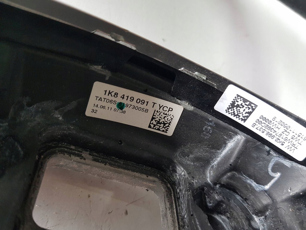 фото №11, Vw scirocco 08-14r повітропровід шкіряний 1k8419091t