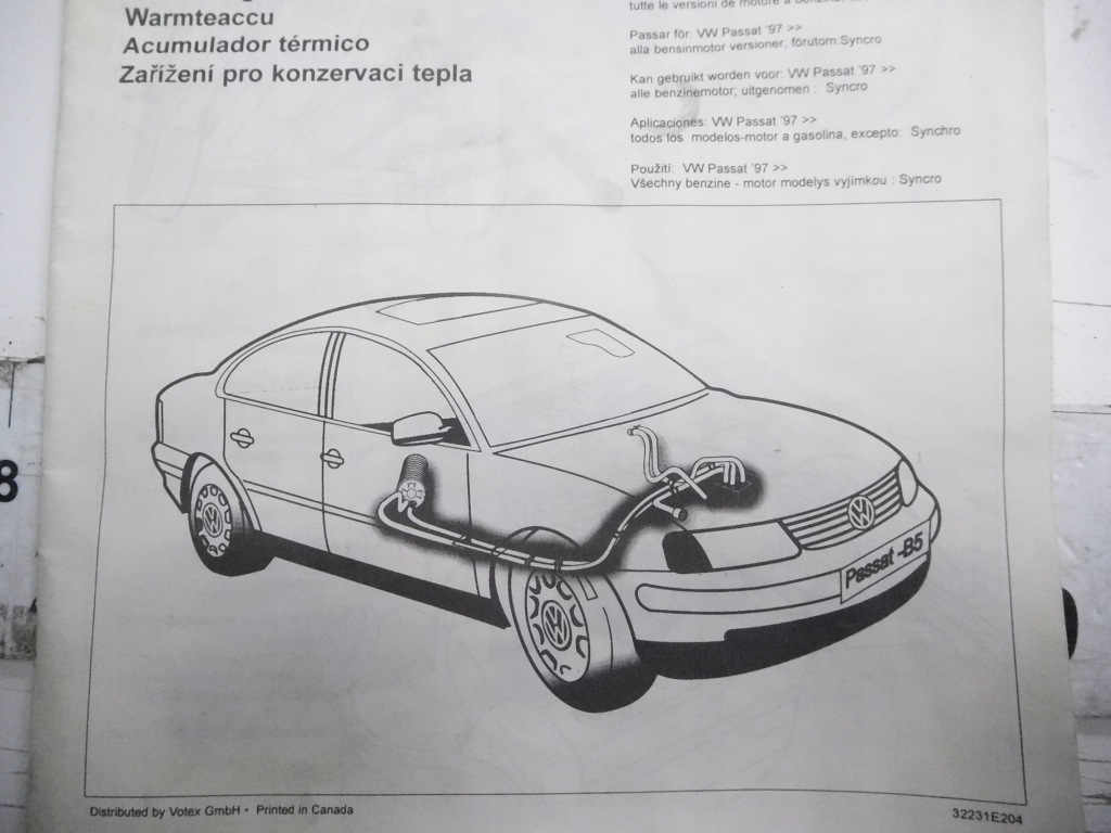 фото №12, Набор dogrzewania vw passat 97- оригинальный номер 3b0054912
