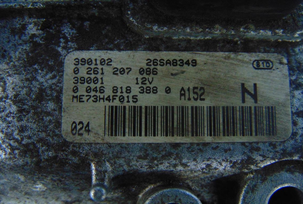 фото №5, Бортовий комп'ютер двигуна fiat stilo 1.2 8v бензин 26sa8349