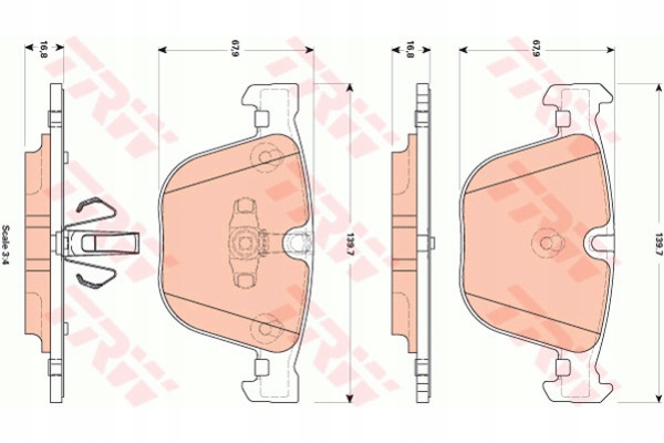 фото №13, Тормозные колодки тормозной. bmw 7 f01,f02,f03,f04 09- задняя