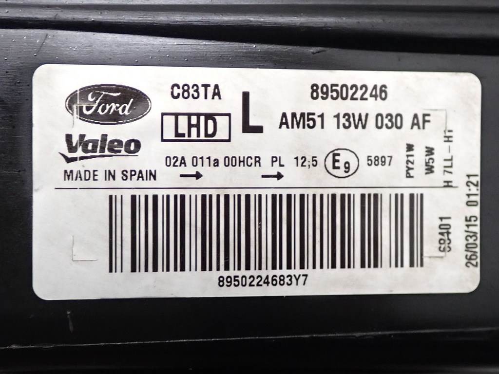 фото №13, Kompletny перед капот лампи бампер europa ford c-max ii mk2 15r