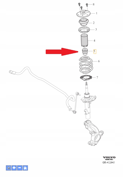 фото №1, Відбійник амортизатора volvo v70, xc70, s80