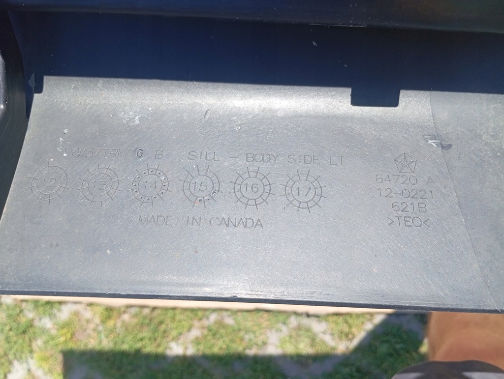 фото №14, Jeep cherokee kl 14- 23 i lift молдинг na порог левая порог накладка