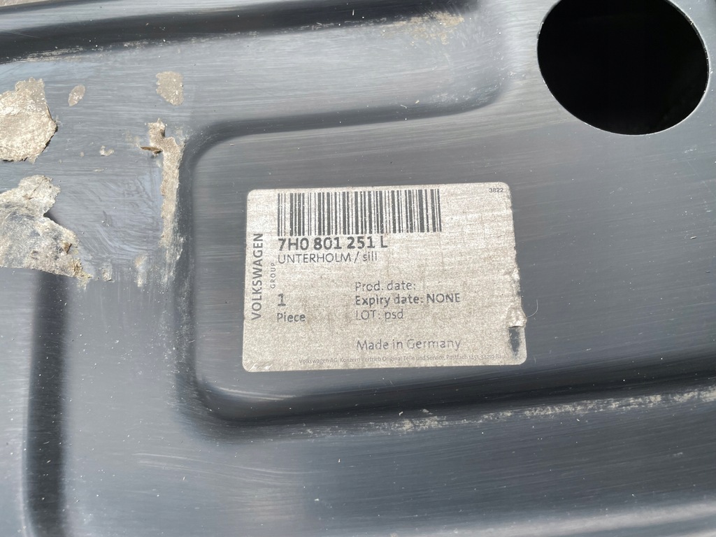 фото №6, Vw transporter t5 поріг лівий оригінальний 7h0801251l