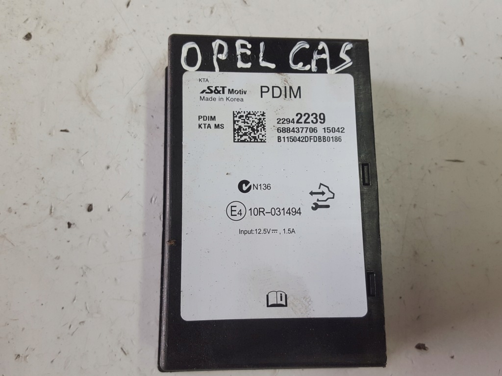 фото №1, Opel cascada 13r- модуль блок управления pdim 22942239