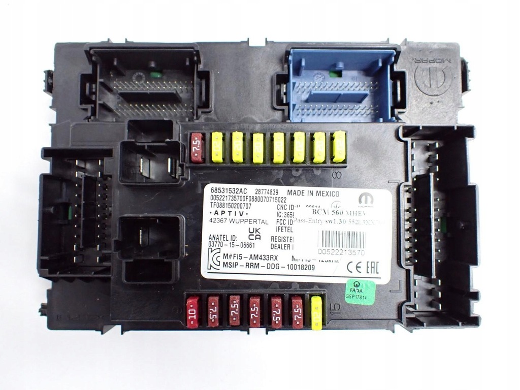 фото №1, Модуль блок керування bsi 68531532ac jeep compass ii 23r