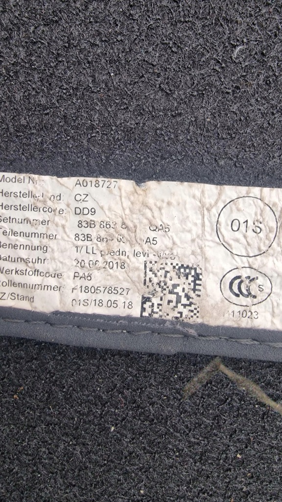 фото №8, Коврики велюровые audi q3 83a 83a864450