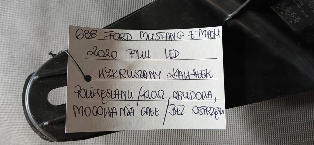 фото №11, Ford mustang mach-e mache лампа перед передняя правая full led oryg