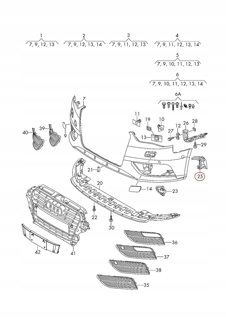 фото №8, Кронштейн света противотуманных vag audi a3 s3 8v 2013 2016