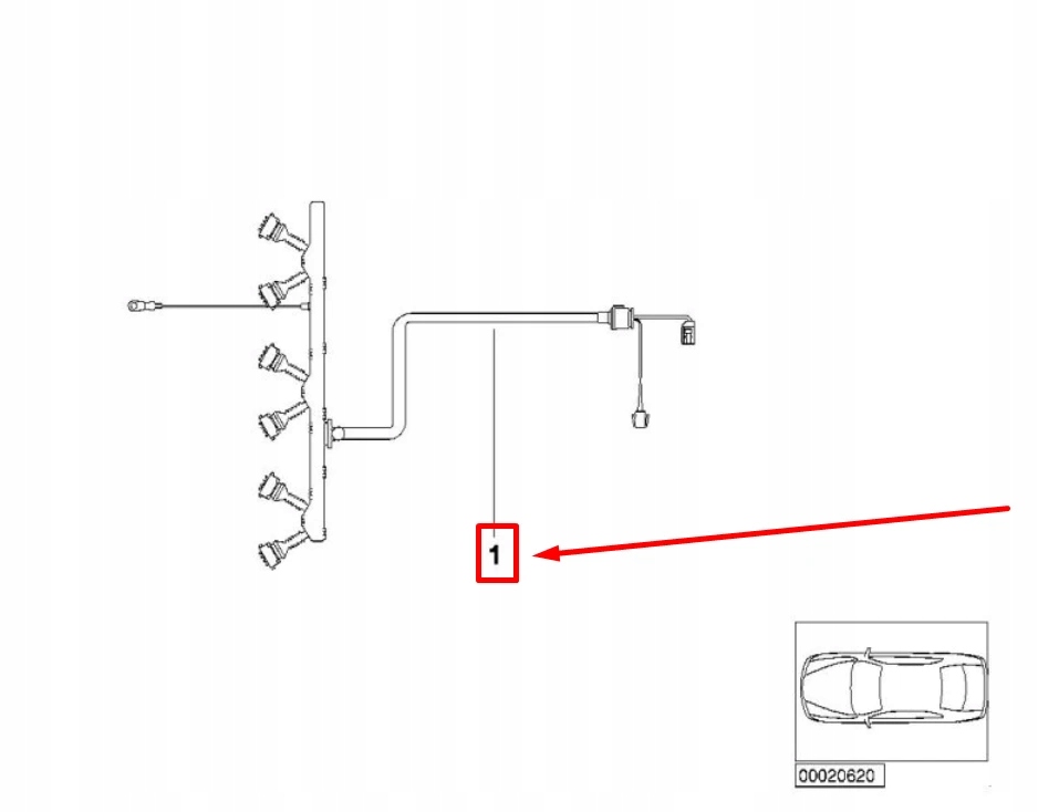 фото №8, Bmw z4 e85 двигун ignition module проводка harness 12517551905 7551905