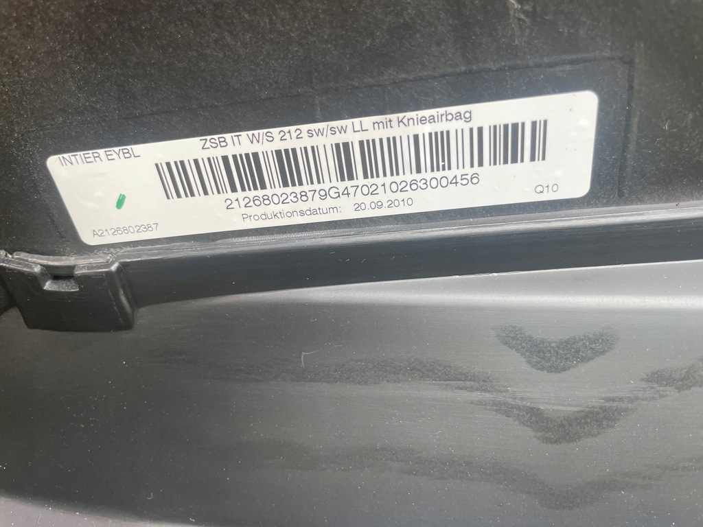 фото №6, Mercedes w212 e подушка безопасности приборная панель консоль 2 ремни оригинал