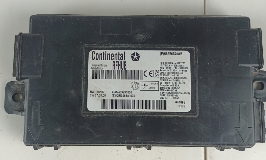 фото №1, Модуль keyless chrysler 300 2015-18 68356570ab