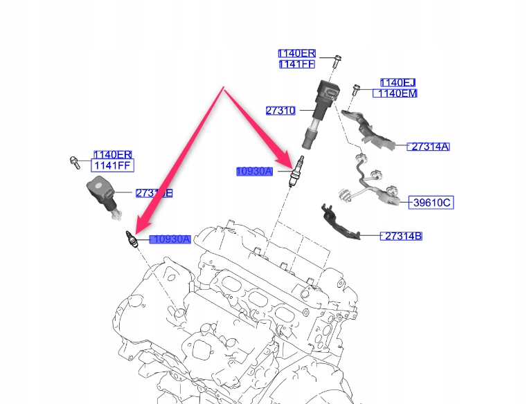 фото №1, Комплект свічка kia stinger gt 3,3 оригінальні