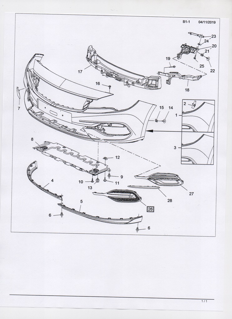 фото №9, Opel astra k lift заглушка бампера bez противотуманной фары p