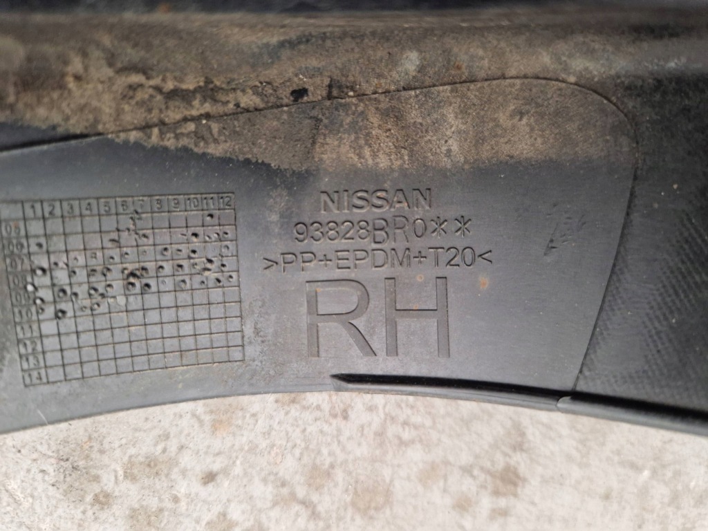 фото №8, Молдинг крыла правый задняя 93828br0xx nissan qashqai j10