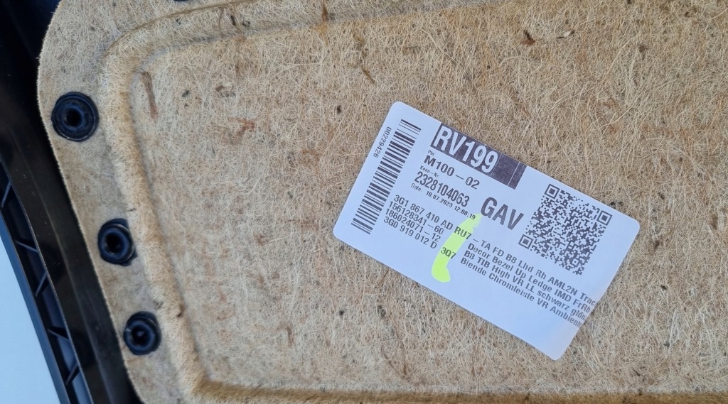 фото №10, Права оббивка двері перед обшивка шкіра ambiente 3g1867012 vw passat b8 eu