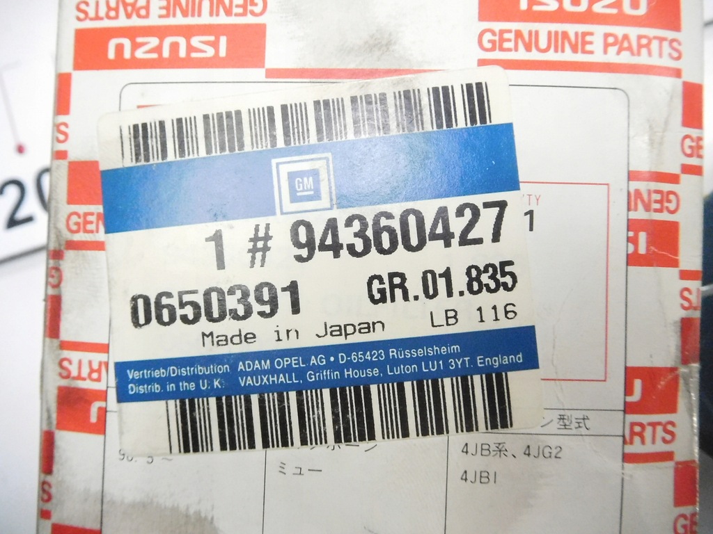 фото №6, Фільтр оливи general motors / isuzu оригінальний номер 94360427