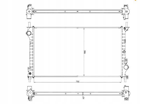 фото №1, [54756] радіатор двигуна pasuje do: ford tourneo
