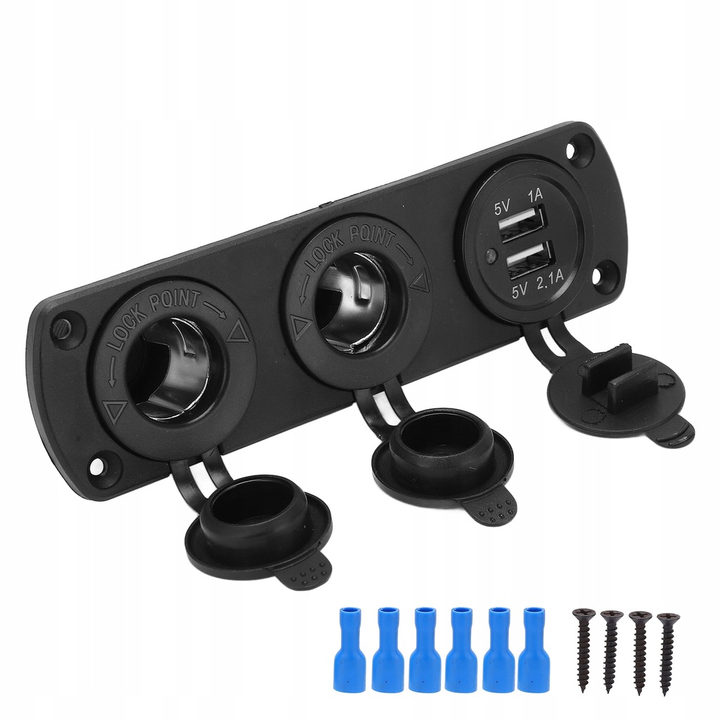 фото №1, Зарядний пристрій автомобільна usb 3 отвори 2.1a